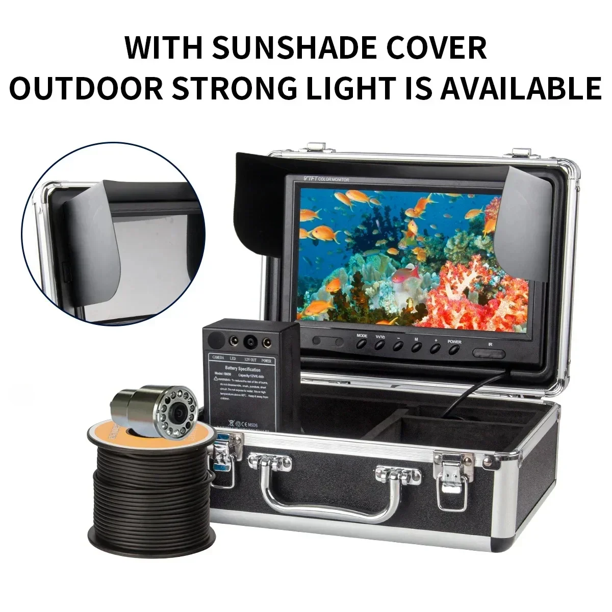 Fish Finder Case - WF13 7인치 LCD 화면 1000TVL HD